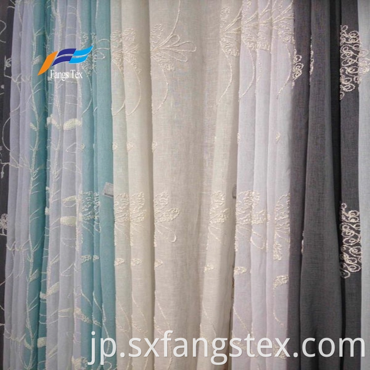 Textile Factory Embroidered Fabric Window Voile Curtain 7